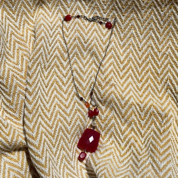 Silpada Sterling Silver Oxidized Ruby Jade & Gemstone Pendant Necklace N1061 - Picture 9 of 11